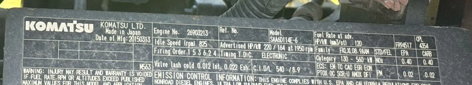 2017 Komatsu D65EX-18